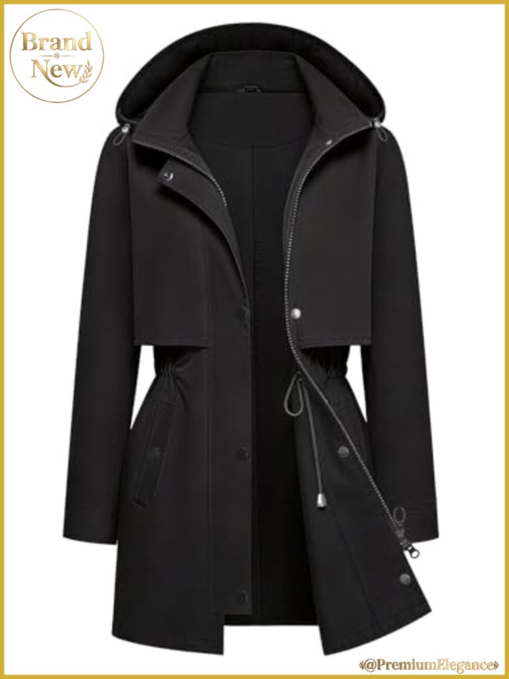 Women's Waterproof Hooded Rain Jacket Windbreaker
